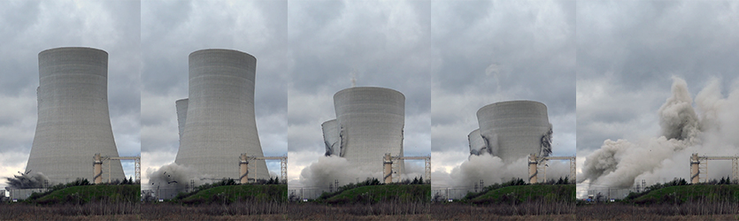Cooling Tower Implosion Progress