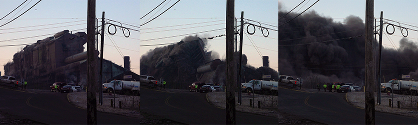 Steel Mill Implosion Progression