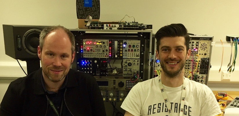 From left: 1917 Sound supervisor Oliver Tarney and sound designer Michael Fentum