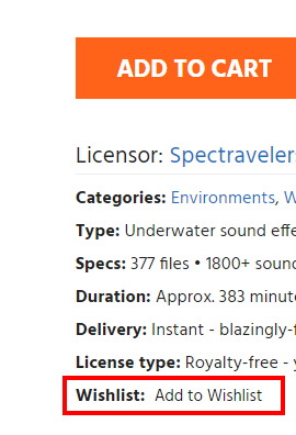 Add sound effects to your wishlist