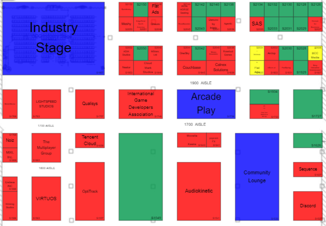 Game Audio at GDC 2024 - Floorplan